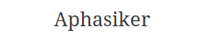 Aphasiker